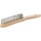 Brosse métallique V2A fil 4 rangé. FORTIS