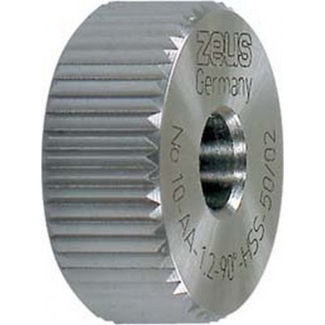 Molette, forme AA parallèle à l'axe (droite), Molette d1 x Larg. : b x perçage d2 : 20 x 8 x 6 mm, Graduation 1,2 mm