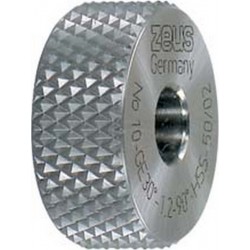 Molette, forme GE pointes surélevées (30°), Molette d1 x Larg. : b x perçage d2 : 20 x 8 x 6 mm, Graduation 1,2 mm