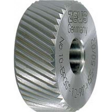 Molette, forme BR, hélice à droite (30°), Molette d1 x Larg. : b x perçage d2 : 20 x 8 x 6 mm, Graduation 0,6 mm