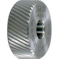 Molette, forme BR, hélice à droite (30°), Molette d1 x Larg. : b x perçage d2 : 20 x 8 x 6 mm, Graduation 0,8 mm