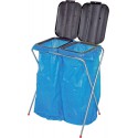 Collecteurs de déchets 2x120 l Stat.m.avec couvercle noir