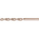 Foret hélicoïdal à queue cylindrique, en acier à coupe rapide, type W, DIN 338, surface sans revêtement, Ø h8 : 1,30 mm, Long. totale 38 mm