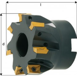 Fraise d'angle 90°, à arrosage interne, Ø d : 100 mm, Nombre de dents 13, Ø du perçage de positionnement 32 mm, Dimensions l : 50 mm