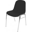 Chaise coquille BETA chrom/noir (Par 4)
