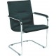 Chaise bureau RUMBA chrom/Ku-leder noir (Par 2)