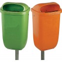 Poubelle 50 litres orange