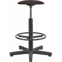 Tabouret Goliat + Ring K.-leder noir