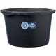 Bac a mortier noir 40 L rond sans anse