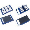 Rouleur de transport 2 tonnes kFW02 avec 8 rouleaux Nylon
