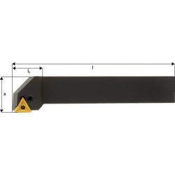 Porte-outils ISO 90° PTGNR/L, Désignation : PTGNR 2020 K16, Queue vierkant 20 x 20 mm, Dimensions l 125 mm, Dimensions l1 : 32 mm