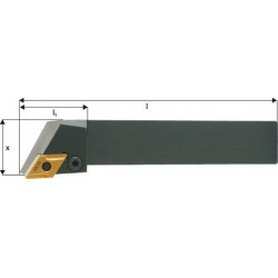 Porte-outils ISO 93° PDJNR/L, Désignation : PDJNL 2020 K15, Queue vierkant 20 x 20 mm, Dimensions l 125 mm, Dimensions l1 : 35 mm