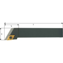Porte-outils ISO 93° SDJCR/L, Désignation : SDJCL 2525 M11, Queue vierkant 25 x 25 mm, Dimensions l 150 mm, Dimensions l1 : 33 mm