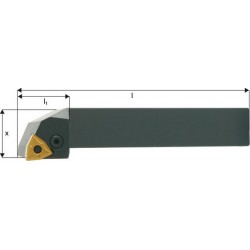 Porte-outils ISO 95° PWLNR/L, Désignation : PWLNR 2020 K08, Queue vierkant 20 x 20 mm, Dimensions l 125 mm, Dimensions l1 : 28 mm