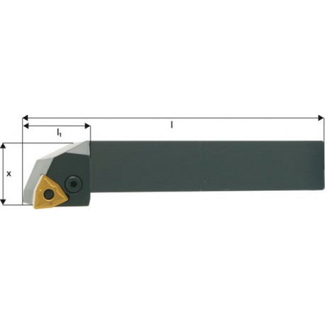 Porte-outils ISO 95° PWLNR/L, Désignation : PWLNL 2525 M08, Queue vierkant 25 x 25 mm, Dimensions l 150 mm, Dimensions l1 : 33 mm