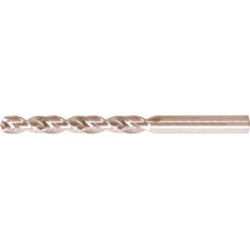Foret hélicoïdal à queue cylindrique, en acier à coupe rapide, type W, DIN 338, surface sans revêtement, Ø h8 : 4,40 mm, Long. totale 80 mm