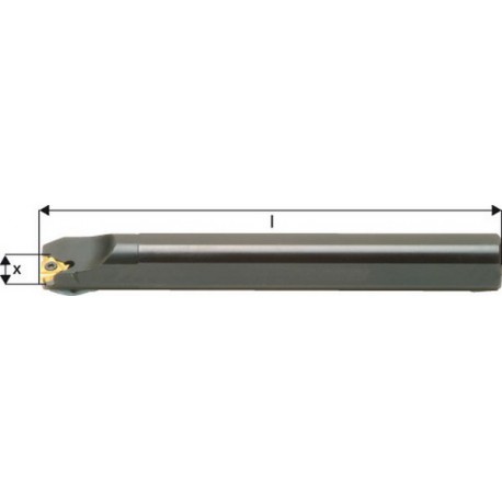 Barre d'alésage à filetage ISO pour l'usinage intérieur, Désignation&nbsp;: SIL 0020 P 16, Ø de queue 20 mm, Ø queue décalée 20 mm, Dimensions l : 170 mm