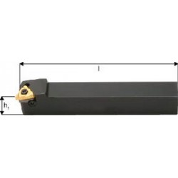 Support de serrage à filetage ISO, usinage extérieur, Désignation : SEL 2020 K16, Tige 20 x 20 mm, Dimensions l 125 mm, Dimensions h1 : 20 mm