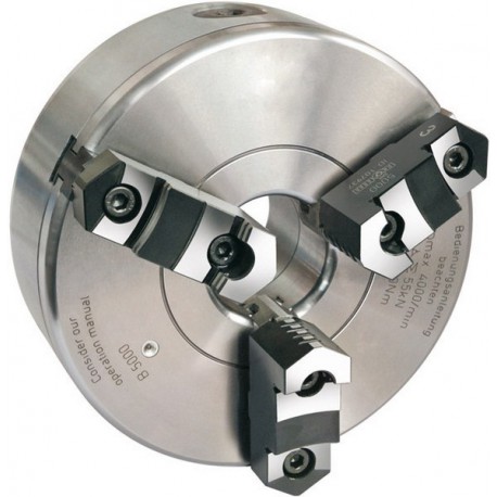 Mandrin à 3 mors en acier, Taille Ø : 315 mm, Ø de perçage traversant 103 mm, Vitesse max. 2300 tr/mn, Couple de rotation : 180 N·m, Force serrage : 69 kN