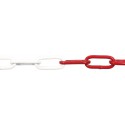 Chaine soudée .C5 acier (250x200) rouge-blanc (Par 10)