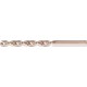Foret hélicoïdal à queue cylindrique, en acier à coupe rapide, type W, DIN 338, surface sans revêtement, Ø h8 : 7,10 mm, Long. totale 109 mm