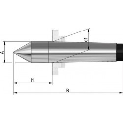 Coins durs, type 665, pointe pleine, MK : 3, A 24,1 mm, B 125 mm, d1 : 23,825 mm, l1 : 44,0