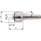 Pointe tournante, Taille : 101, MK 1, a 60,5 mm, b : 36 mm, d : 15 mm, g : 12,065 mm, k : 17,0 mm, Ecart de concentricité maximum : 0,005 mm