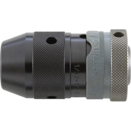 Mandrin standard à serrage rapide, résistant au perçage à percussion, Capacité de serrage : 0,5-10,0 mm, Fixation 3/8''x 24, Ø extérieur 40 mm