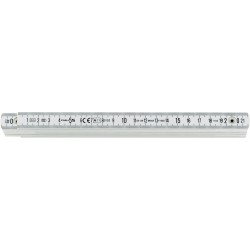 Mètre pliant plastique Blanc 1m/13mm SB CircumPRO