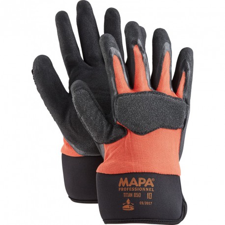 Gants de protection Titan 850 Taille 9, noir-orange (par 12)
