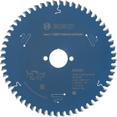 Lame de scie circulaire.Expert HPL190x2,6x30mm Z56 TF Bosch