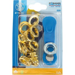 Oeillet + rondelle MS-galvanisé (SB) 14,0mm a 12 Unités