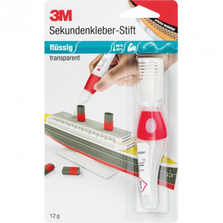 Colle instantanée Lot de stylet 12 g – Liquide – Transparent