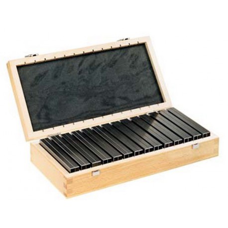 Jeu de cales parallèles, coffret en bois, Long. : 150 mm