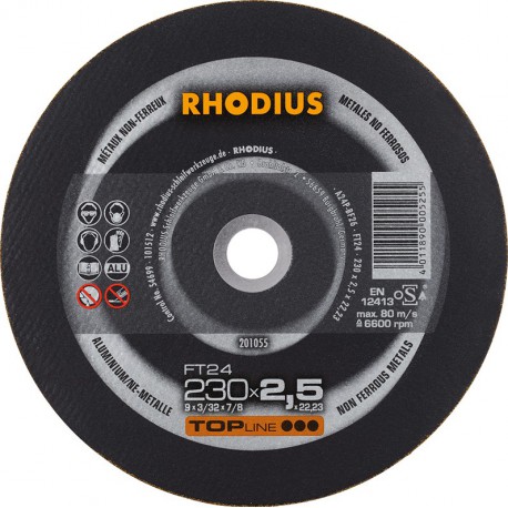 Disque de coupe FT24 230 x 2,5mm Rhodius(Par 25)