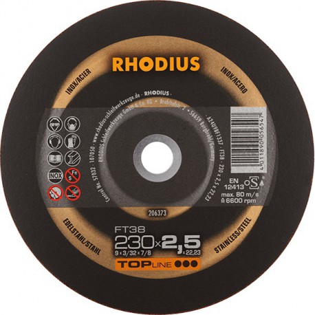 Disque de coupe FT38 230 x 2,5mm Rhodius(Par 25)