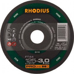 Disque de coupe FT44 125 x 3,0mm Rhodius(Par 25)