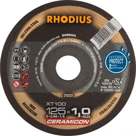 Disque de coupe XT100 125 x 1,0mm Rhodius(Par 25)