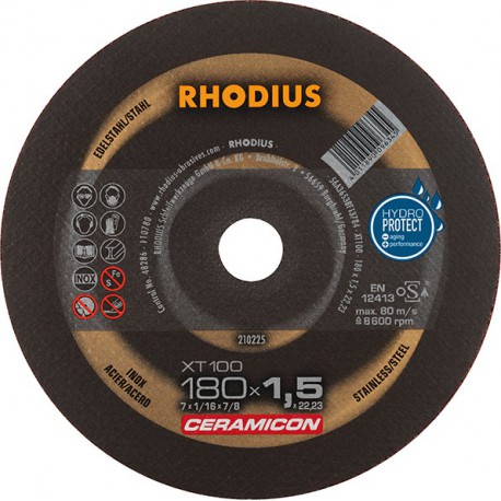 Disque de coupe XT100 180 x 1,5mm Rhodius(Par 25)