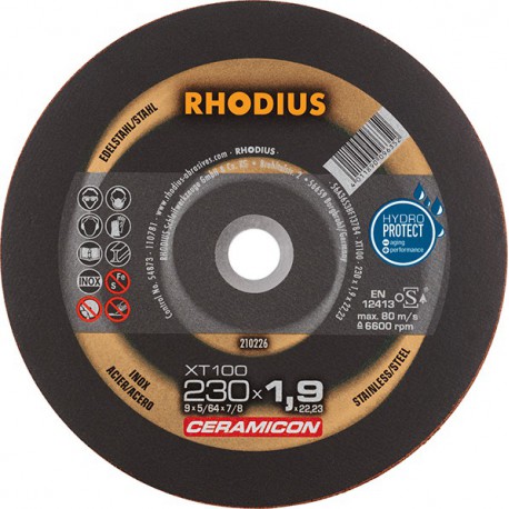 Disque de coupe XT100 230 x 1,9mm Rhodius(Par 25)