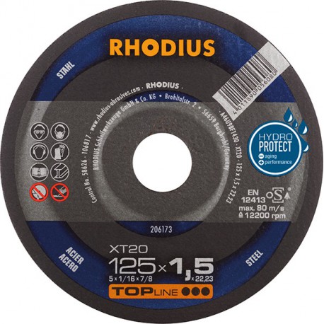 Disque de coupe XT20 125 x 1,5mm Rhodius(Par 50)