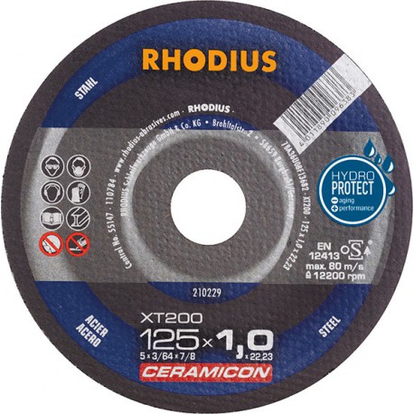 Disque de coupe XT200 125 x 1,0mm Rhodius(Par 25)