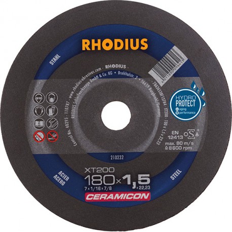 Disque de coupe XT200 180 x 1,5mm Rhodius(Par 25)