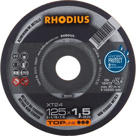 Disque de coupe XT24 125 x 1,5mm Rhodius(Par 50)