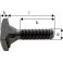 Vis rhombus pour rainures en T, Larg. : de rainure : 28 mm, Ø de filetage x Long. d x l M24 x 100 mm, Larg. : a 27,7 mm, Long. filetage b : 70 mm