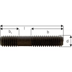 Tige filetée, Matériaux : traité pour classe de résistance 8.8, Ø de filetage x Long. d x l M14 x 100 mm, Long. filetage b 63 mm