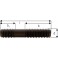 Tige filetée, Matériaux : traité pour classe de résistance 8.8, Ø de filetage x Long. d x l M24 x 160 mm, Long. filetage b 100 mm