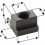 Tasseau DIN508 M20x22mm FORMAT 1 PCS