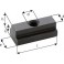 Ecrou pour rainures en T, modèle long, d x rainure en T : M14 x 16, Cote a 15,7 mm, Cote e 25 mm, Cote l : 50 mm, Cote h : 18 mm, Cote k : 9 mm