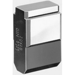Coulisseau libre, Cote nominale des rainures sur les machines : 28 mm, Cote nominale des rainures sur les montures 20 mm, Hauteur 61,5 mm